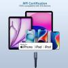 imageNautica C65 Charging Cable USB A to Lightning Cable for UltraFast Charging Durable Braided Design 12W 480 MbpsNavy