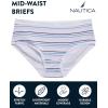 imageNautica Girls Underwear Briefs  10 Pack Comfort Stretch MidWaist Breathable Cotton Underwear Panties for Girls Sizes412StripePinkStonewashWhite Print Logo