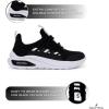 imageNautica Kids Athletic SlipOn Sneakers  Comfortable Bungee Running Shoes for Boys and Girls  Stylish and Supportive Footwear for Active Kids Big KidLittle KidToddlerBlack White