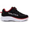 imageNautica Kids Fashion Sneaker Athletic Running Shoe with One Strap Boys  GirlsToddlerLittle KidDahnertsblack Red