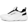 imageNautica Kids LaceUp Sneakers  Comfortable Running Shoes for Boys and Girls  Little KidBig KidBlack Whitenigel