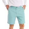 imageNautica Mens Classic Fit Flat Front Stretch Solid Chino 85quot Deck ShortsAtlantis Green