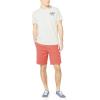 imageNautica Mens Classic Fit Flat Front Stretch Solid Chino 85quot Deck ShortsMineral Red