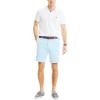 imageNautica Mens Classic Fit Flat Front Stretch Solid Chino 85quot Deck ShortsNoon Blue