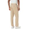 imageNautica Mens Classic Fit Flat Front Stretch Solid Chino Deck PantTrue Khaki