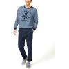 imageNautica Mens Classic Fit Flat Front Stretch Solid Chino Deck PantTrue Navy