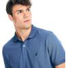 imageNautica Mens Classic Short Sleeve Solid Performance Deck Polo ShirtAlaskan Blue