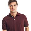 imageNautica Mens Classic Short Sleeve Solid Performance Deck Polo ShirtBurgundy Red