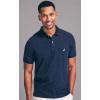 imageNautica Mens Classic Short Sleeve Solid Performance Deck Polo ShirtFrench Navy