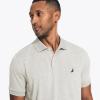 imageNautica Mens Classic Short Sleeve Solid Performance Deck Polo ShirtNavtech Performance Grey Heather