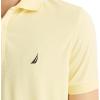 imageNautica Mens Classic Short Sleeve Solid Performance Deck Polo ShirtNavtech Performance Mellow Yellow