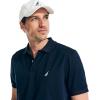 imageNautica Mens Classic Short Sleeve Solid Performance Deck Polo ShirtNavtech Performance Navy