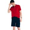imageNautica Mens Classic Short Sleeve Solid Performance Deck Polo ShirtNavtech Performance Red