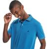 imageNautica Mens Classic Short Sleeve Solid Performance Deck Polo ShirtNavtech Performance Spinner Blue