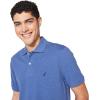 imageNautica Mens Classic Short Sleeve Solid Performance Deck Polo ShirtStellar Blue Heather Basic Polo
