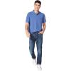imageNautica Mens Classic Short Sleeve Solid Performance Deck Polo ShirtStellar Blue Heather Basic Polo