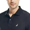 imageNautica Mens Classic Short Sleeve Solid Performance Deck Polo ShirtTrue Black