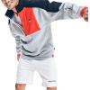imageNautica Mens Competition Sustainably Crafted QuarterZip MixedMedia PulloverGrey Heather
