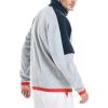 imageNautica Mens Competition Sustainably Crafted QuarterZip MixedMedia PulloverGrey Heather
