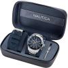 imageNautica Mens NAPNOS304 One Recycled 85 Stainless Steel Bracelet ampamp Blue Silicone Strap Watch