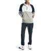 imageNautica Mens Navtech QuarterZip Color Block SweaterStone Grey Heather