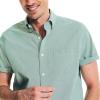 imageNautica Mens ShortSleeve Oxford ShirtCoastal Pine