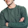 imageNautica Mens Sustainably Crafted CableKnit Crewneck SweaterArtic Fern
