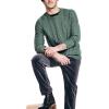 imageNautica Mens Sustainably Crafted CableKnit Crewneck SweaterArtic Fern