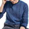 imageNautica Mens Sustainably Crafted CableKnit Crewneck SweaterUnion Blue