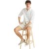 imageNautica Mens Sustainably Crafted Classic Fit Linen ShirtDeck Bright White
