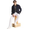 imageNautica Mens Sustainably Crafted Classic Fit Linen ShirtDeck Navy Seas