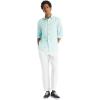 imageNautica Mens Sustainably Crafted Classic Fit Linen ShirtDeck Seawater Blue