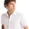 imageNautica Mens Sustainably Crafted Linen ShortSleeve ShirtPure White