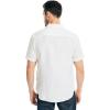 imageNautica Mens Sustainably Crafted Linen ShortSleeve ShirtPure White