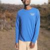 imageNautica Mens Sustainably Crafted LongSleeve Graphic TShirtBright Cobalt
