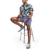 imageNautica Mens Sustainably Crafted Printed Linen ShortSleeve ShirtNavy