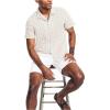 imageNautica Mens Sustainably Crafted Printed Linen ShortSleeve ShirtSail White