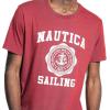 imageNautica Mens Sustainably Crafted Sailing Graphic TShirtBiking Red