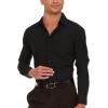 imageNautica Regular Fit Long Sleeve Button Down Dress Shirts for Men  Wrinkle Free Long Sleeve Shirt Mens Formal 4Way StretchBlack