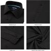 imageNautica Regular Fit Long Sleeve Button Down Dress Shirts for Men  Wrinkle Free Long Sleeve Shirt Mens Formal 4Way StretchBlack