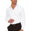 imageNautica Regular Fit Long Sleeve Button Down Dress Shirts for Men  Wrinkle Free Long Sleeve Shirt Mens Formal 4Way StretchWhite