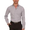 imageNautica Slim Fit Mens Dress Shirts Long Sleeve Performance Polyester Fabric Wrinkle Free 4Way StretchBlack Check