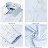 imageNautica Slim Fit Mens Dress Shirts Long Sleeve Performance Polyester Fabric Wrinkle Free 4Way StretchLight Blue