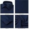 imageNautica Slim Fit Mens Dress Shirts Long Sleeve Performance Polyester Fabric Wrinkle Free 4Way StretchNavy Solid