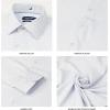 imageNautica Slim Fit Mens Dress Shirts Long Sleeve Performance Polyester Fabric Wrinkle Free 4Way StretchWhite  Mini Blue Dots
