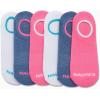 imageNautica Womens No Show Stretchy Sport Liner Socks with Non Slip Grip 6 PackWhite Pink