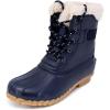 imageNAUTICA Womens LaceUp Winter Snow ampamp Rain Boots  WaterResistant Insulated Boots with Cozy Faux Fur Lining for Warmth and Comfort  GlenoakNavylalam