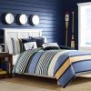 imageNautica  Twin Comforter Set Reversible Cotton Bedding with Matching Sham Medium Weight for Year Round Use Dorm Essentials OekoTex Certified Dover BlueTwin