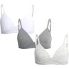 imageNautica Girls Training Bra  2 Pack3 Pack ACup Ribbed Molded Starter Bras for Teens with Adjustable Strap Sizes 30A36ALight Bleach HeatherWhiteMedium Grey Heather 3pk Molded