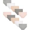 imageNautica Girls Underwear Briefs  10 Pack Comfort Stretch MidWaist Breathable Cotton Underwear Panties for Girls Sizes412PinkGreyWhiteHeather Grey